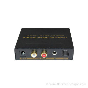Digital Audio Decoder to Analog with SPDIF/Toslink 3X1 SwitcherNew